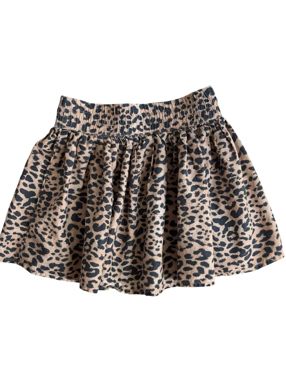 GAP Kids Girls Pull-On Leopard Print Lightweight A-Line Skirt. Small. 6-7.
